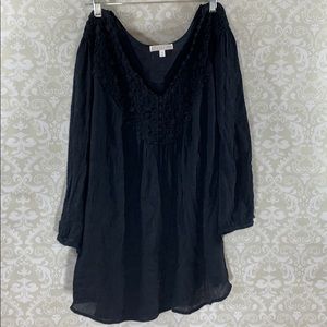 Black Gauzy Top